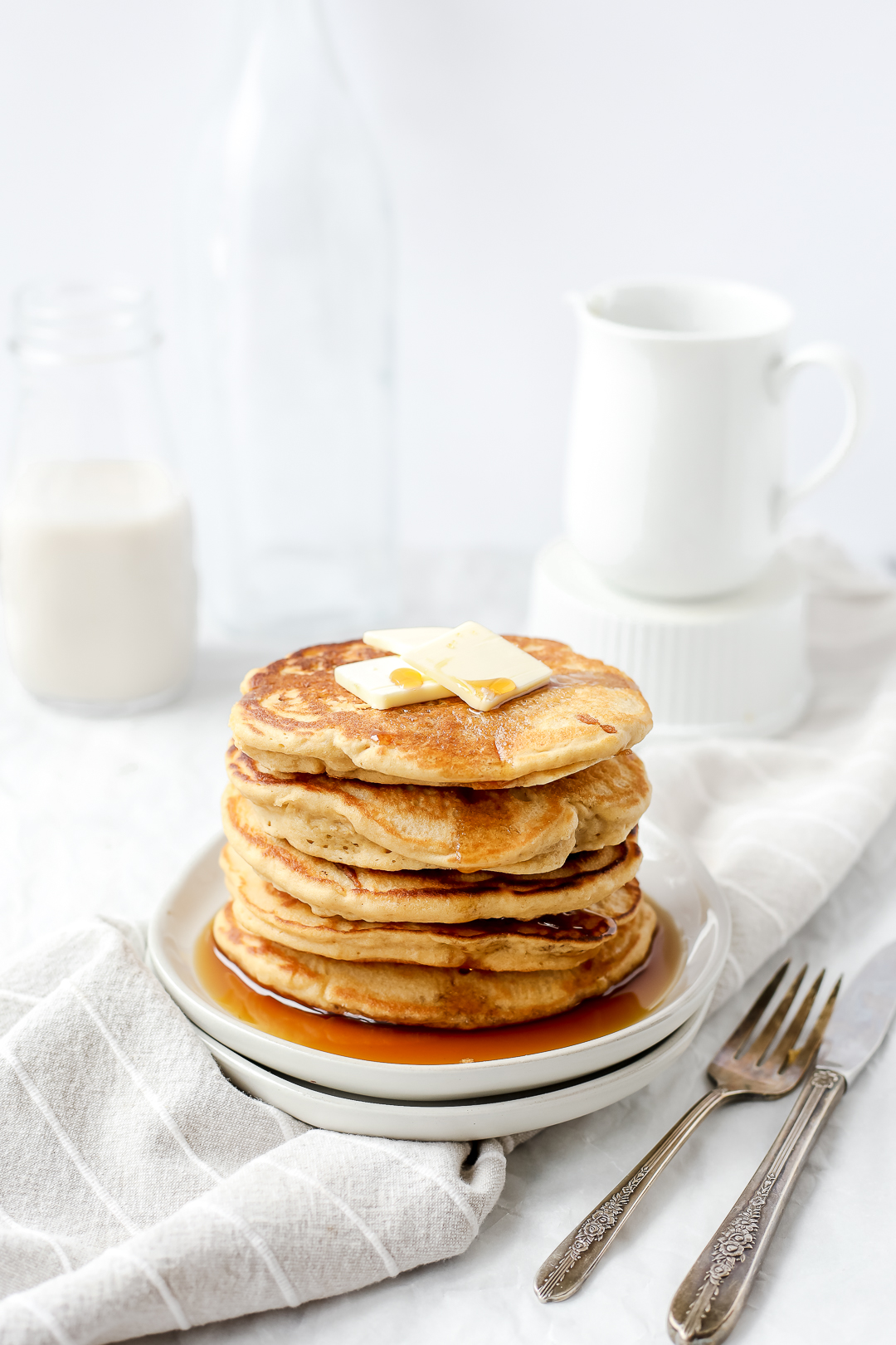 Fluffy Pancake Recipe (Easy, Whole Wheat) - Braes Bites