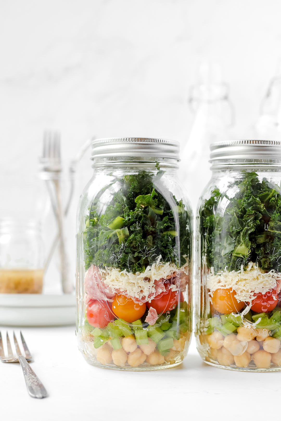 Chickpea Mason Jar Salad - Half Cup Habit