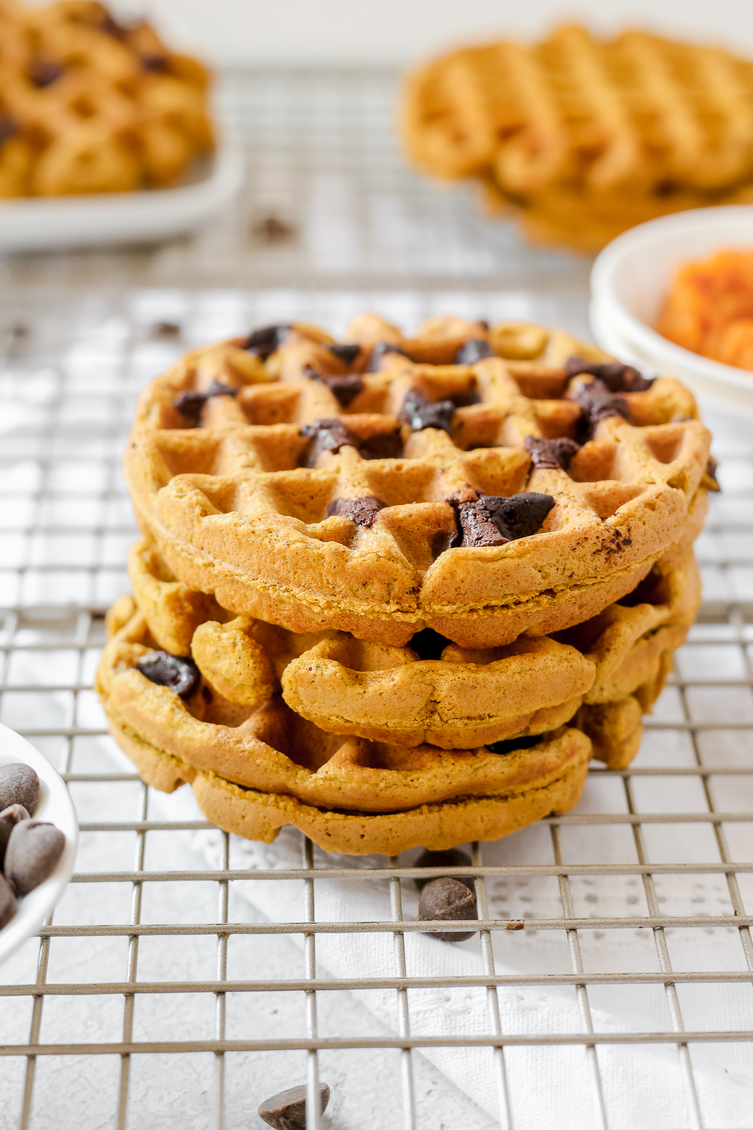 Pumpkin Waffle Recipe (Oat Flour, Gluten Free) - Braes Bites